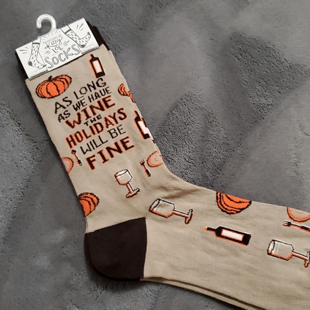 Primitive by Kathy LOL socks -wine holidays